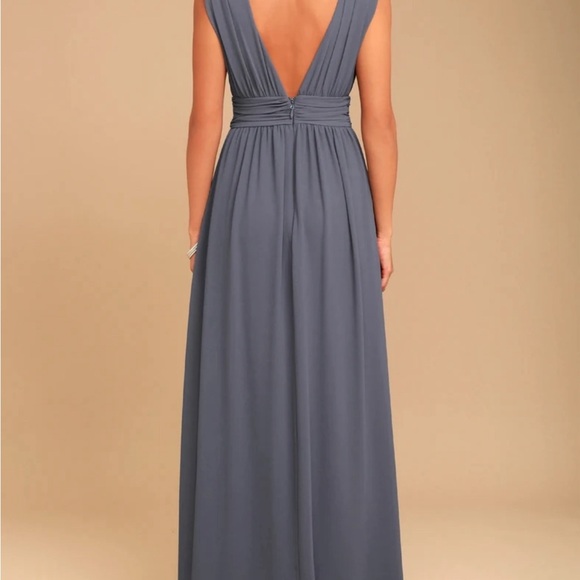 Lulus EUC Navy Heavenly Hues Maxi Dress Medium (Sold Out Color) - Picture 8 of 10